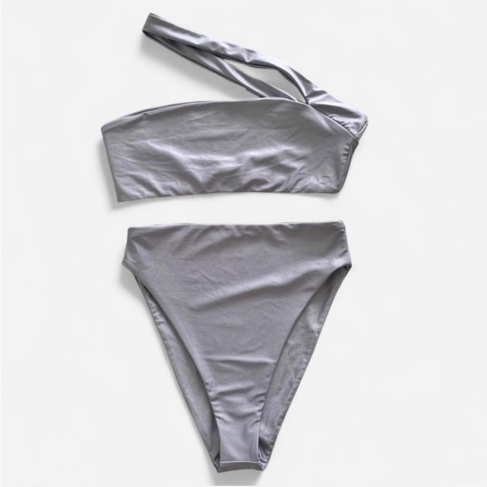 Jade Swim Bikini Set Halo Top & Incline Bottom in Periwinkle Sheen
